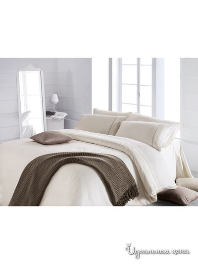 Комплект постельного белья Евро Issimo, цвет молочный