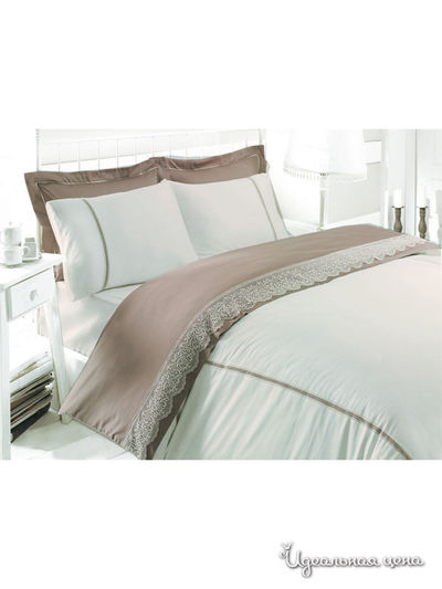 Комплект постельного белья Евро Issimo, цвет коричневый