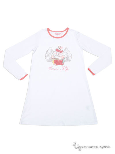 Сорочка S’COOL!, цвет розовый, белый