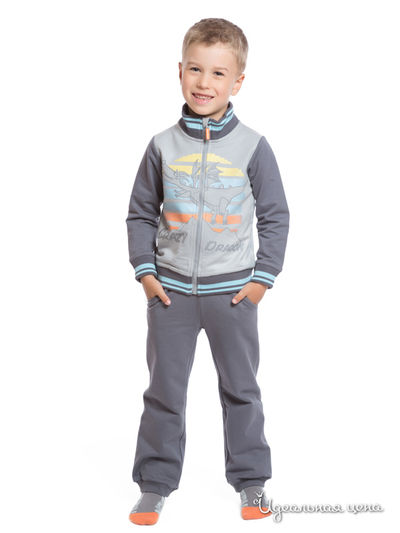 Комплект: толстовка, брюки S’COOL!, цвет серый, голубой