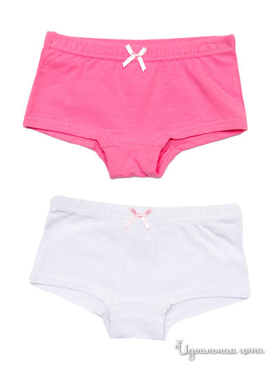 Трусы, 2 шт PlayToday, цвет белый, розовый