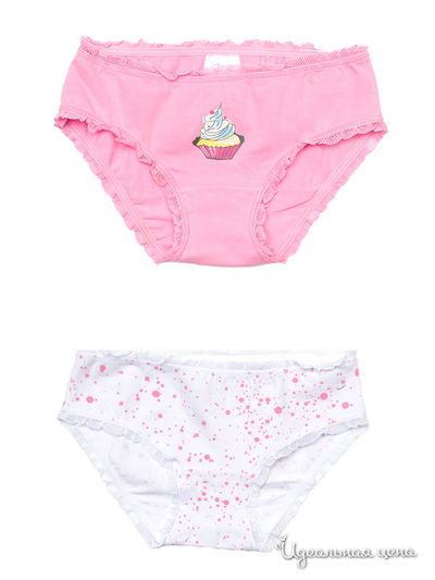 Трусы, 2 шт PlayToday, цвет белый, розовый