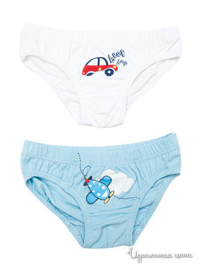 Трусы, 2 шт PlayToday, цвет белый, голубой
