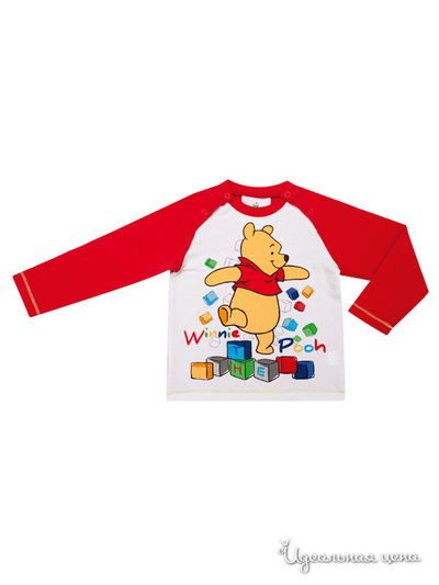 Лонгслив PlayToday, цвет белый, красный