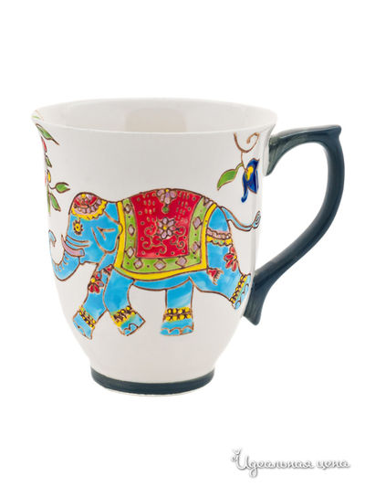 Кружка, 350 мл Elff Decor, цвет белый, синий