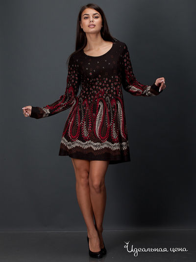 Платье Ada Gatti, цвет коричневый, красный