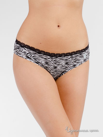 Трусы-стринги 2 шт. Playboy, цвет черный, белый