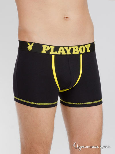 Трусы Playboy, цвет черный, желтый