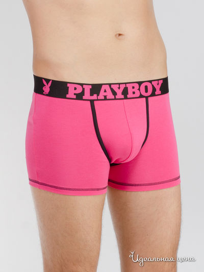 Трусы Playboy, цвет розовый, черный