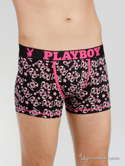 Трусы Playboy, цвет черный, розовый