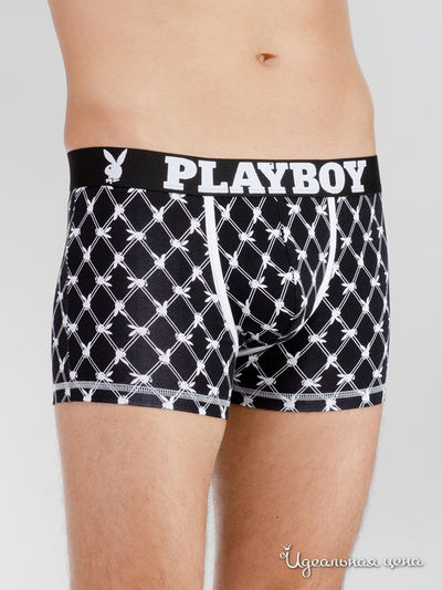 Трусы Playboy, цвет черный, белый