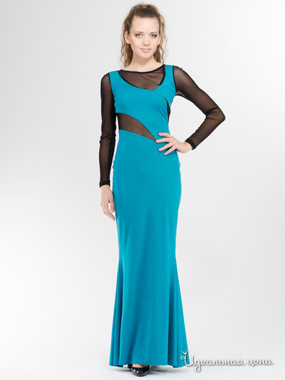 Платье Stella di Mare, цвет бирюзовый, черный