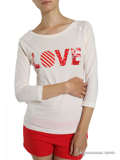 Лонгслив Incity, цвет молочный, розовый