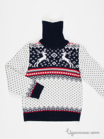 Свитер Scandica, цвет темно-синий, белый