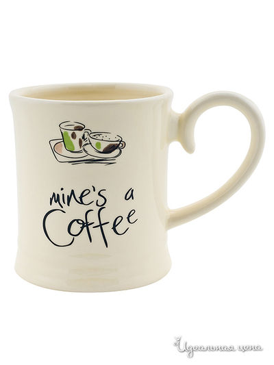 Кружка Elff Decor, цвет белый, черный