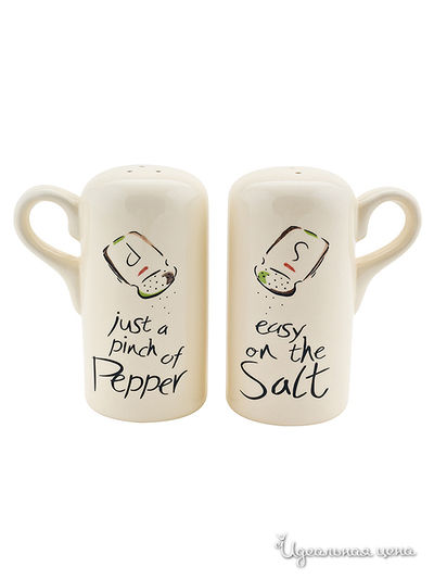 Набор: солонка и перечница Elff Decor, цвет белый, черный