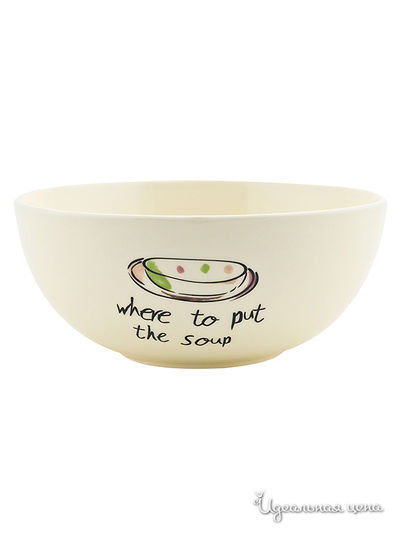 Пиала, диаметр 16 см Elff Decor, цвет белый, черный