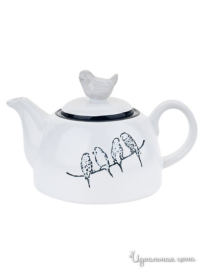 Чайник в подарочной упаковке, 600 мл Elff Decor, цвет белый, черный