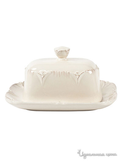 Масленка с крышкой Elff Decor, цвет молочный