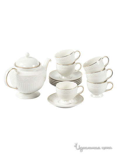 Кофейный набор, 14 предметов Elff Decor, цвет молочный