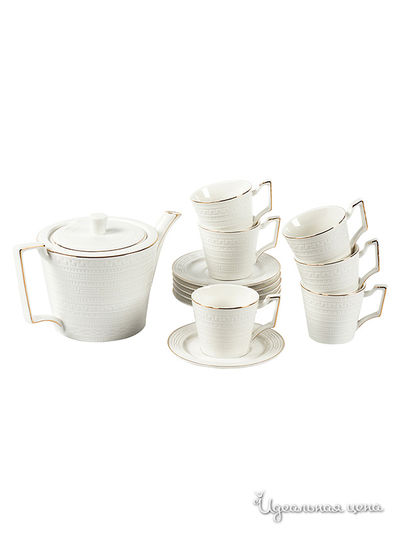 Кофейный набор, 14 предметов Elff Decor, цвет молочный
