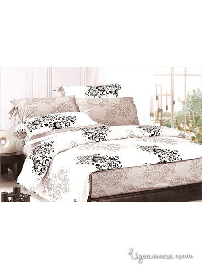 Комплект постельного белья Семейный Фаворит-Текстиль, цвет бежевый