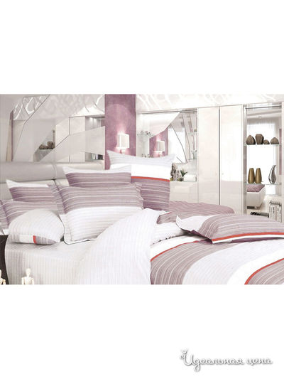 Комплект постельного белья 2-х спальный Фаворит-Текстиль, цвет белый, бежевый