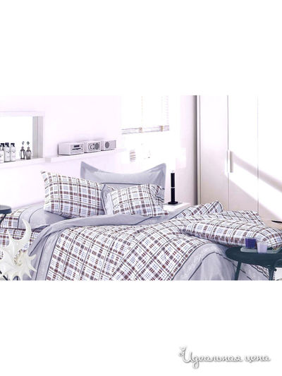 Комплект постельного белья Евро Фаворит-Текстиль, цвет серый