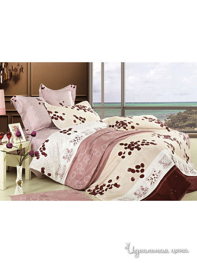 Комплект постельного белья Евро Shinning Star &quot;Капучино&quot;, цвет молочный, розовый