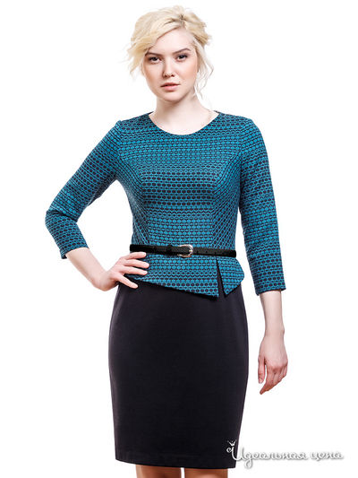 Платье Laura Marelli, цвет черный, темно-зеленый