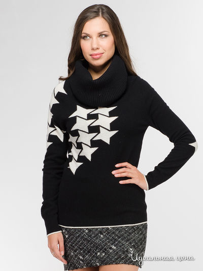 Свитер Benetton, цвет черный, белый