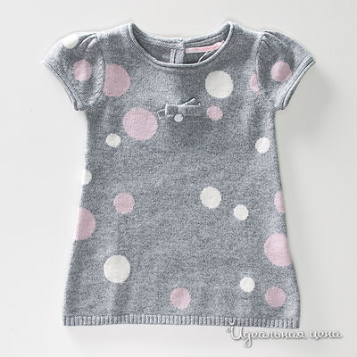 Платье Petit Patapon, цвет цвет серый / розовый / белый