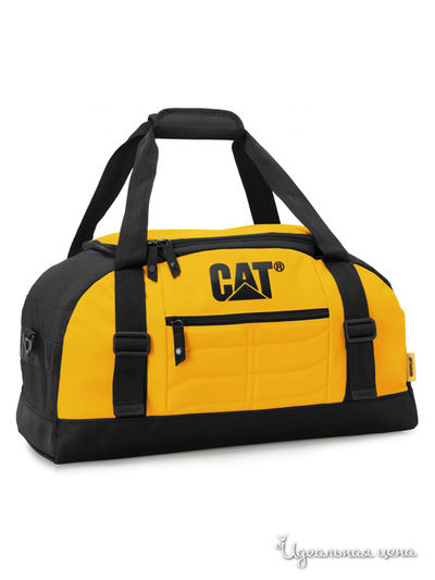Сумка спортивная CAT, цвет черный, желтый