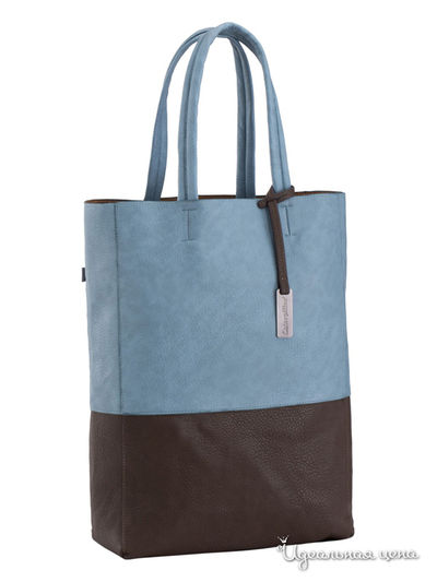 Сумка CAT, цвет голубой, темно-коричневый