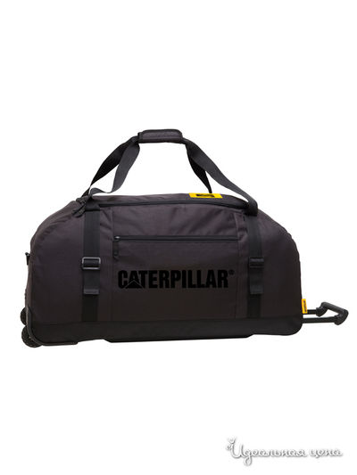 Сумка дорожная на колесах CAT, цвет черный, желтый