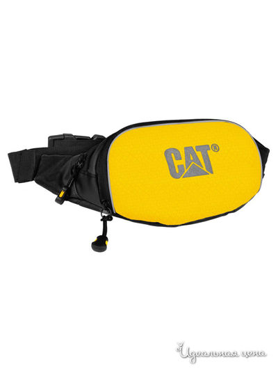 Сумка на пояс CAT (Caterpillar), цвет черный, желтый