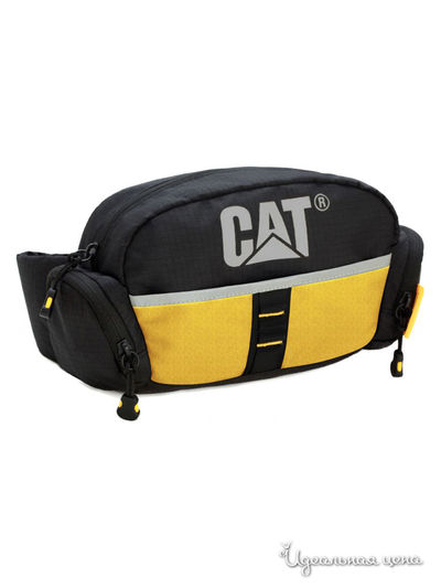 Сумка на пояс CAT, цвет черный, желтый