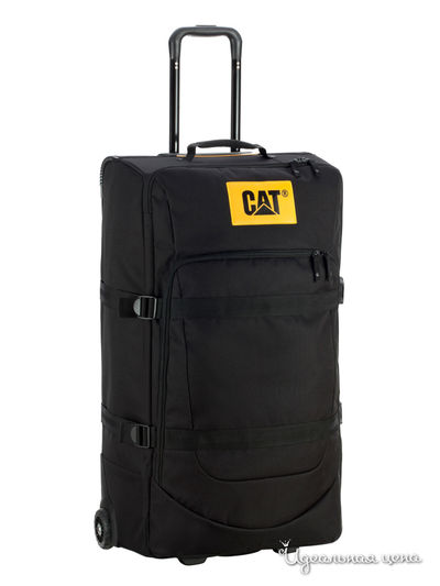 Сумка дорожная на колесах CAT, цвет черный, желтый