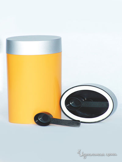 Контейнер для хранения Olala, цвет горчичный, серебряный