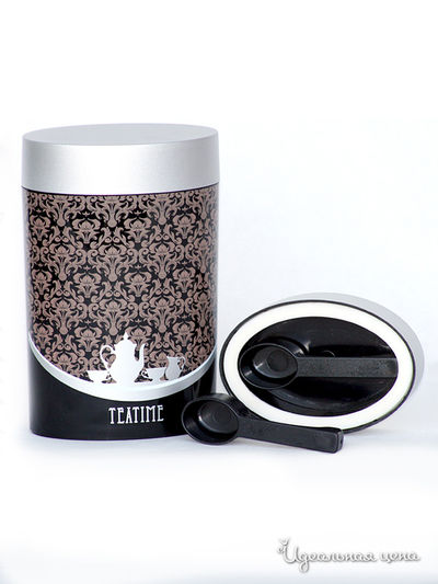 Контейнер для хранения Olala, цвет черный, серебряный