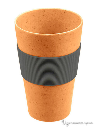 Стакан с силиконовой защитной накладкой, 0,3 л Lurch, цвет оранжевый