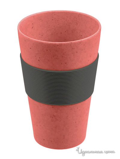 Стакан с силиконовой защитной накладкой, 0,3 л Lurch, цвет вишневый