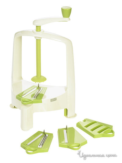 Спирализатор, 4 насадки Lurch, цвет белый,  салатовый