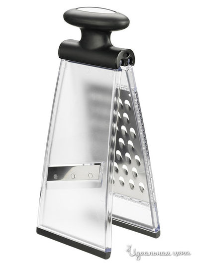 Двухсторонняя терка Lurch, цвет черный, серебряный