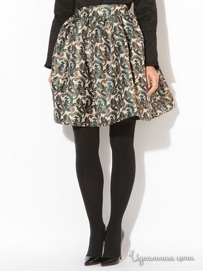 Юбка Tutto Bene, цвет светло-коричневый, зеленый