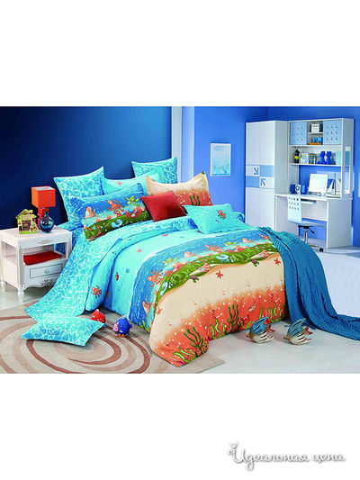 Комплект постельного белья Евро Dream Time Store, цвет мультиколор