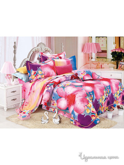 Комплект постельного белья Семейный Dream Time Store, цвет мультиколор