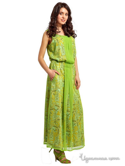 Платье Com-Mix, цвет зеленый, желтый
