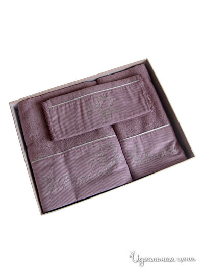 Набор полотенец, 3 шт Maison d'Or, цвет фиолетовый