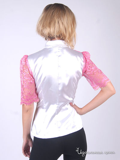 Блуза Ruggiero, цвет белый, розовый